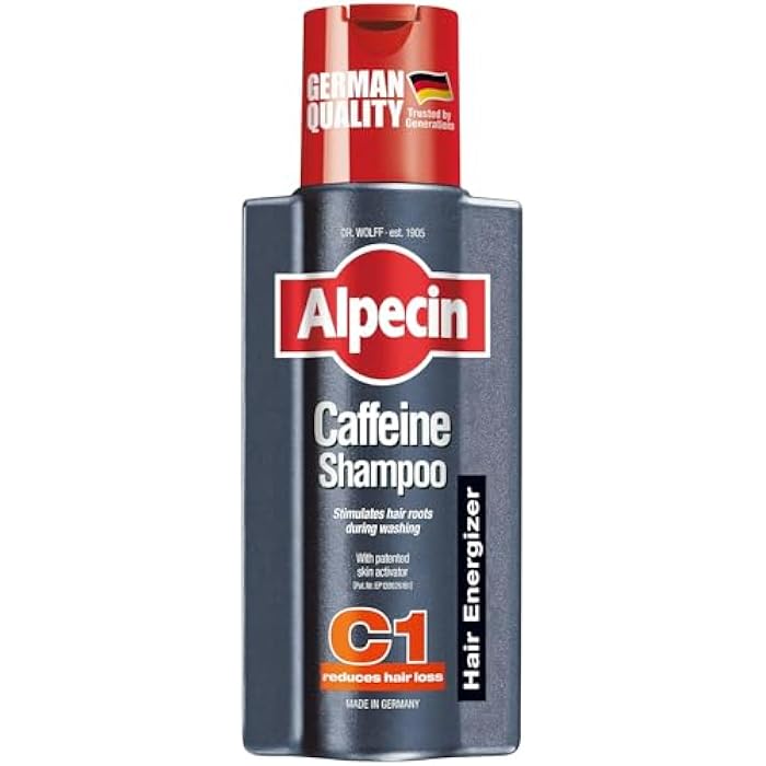 Alpecin Caffeine Shampoo C1 1X 250Ml | Prevents And Reduces Hair Loss | Energizer For Strong Hair | Natural Hair Growth Shampoo For Men | Hair Care For Men| Made In Germany - Image 1